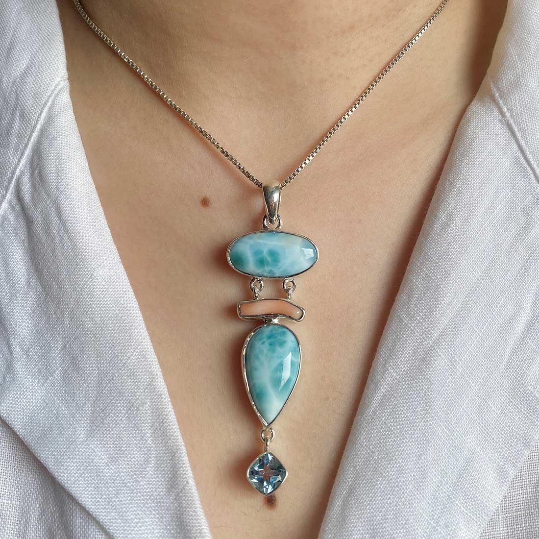 Larimar Pendant-(LAR-P-45.)