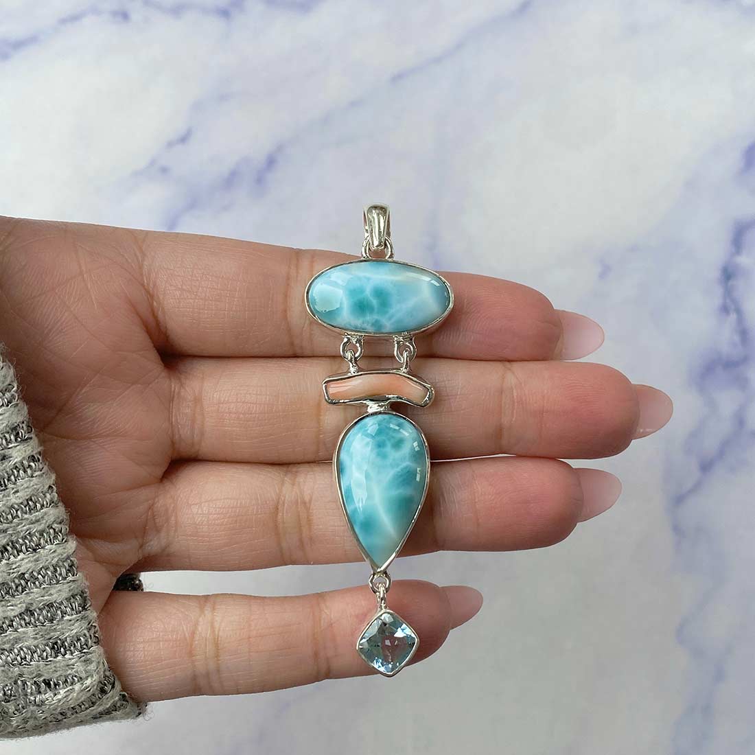 Larimar Pendant-(LAR-P-45.)