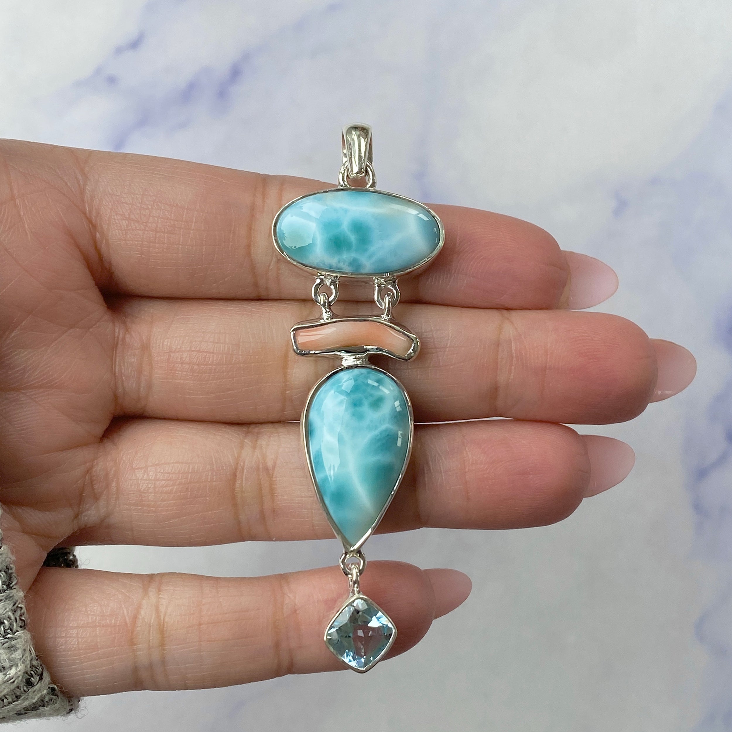 Larimar Pendant-(LAR-P-45.)