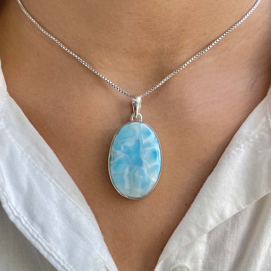 Larimar Pendant-(LAR-P-450.)