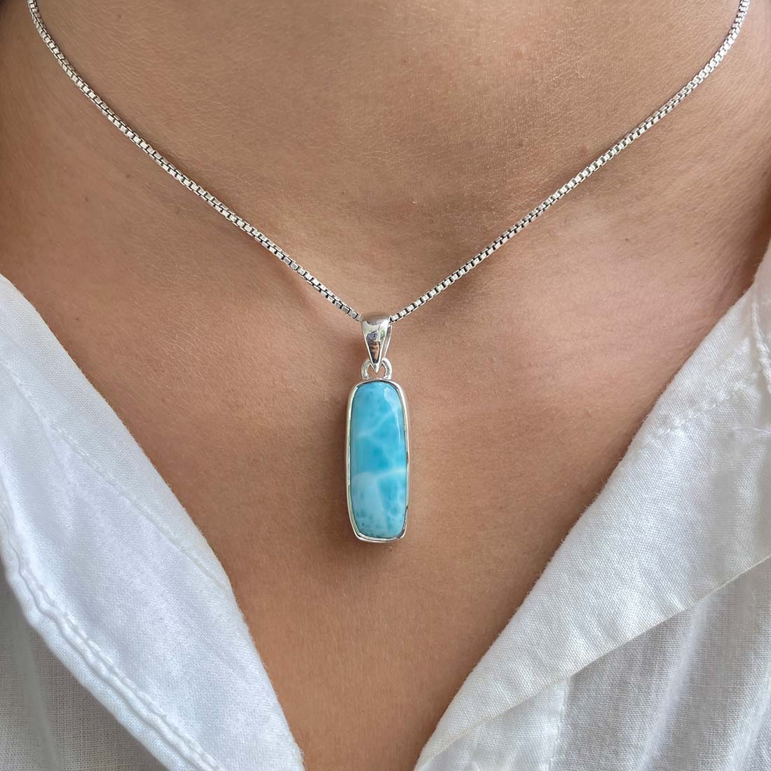 Larimar Pendant-(LAR-P-451.)