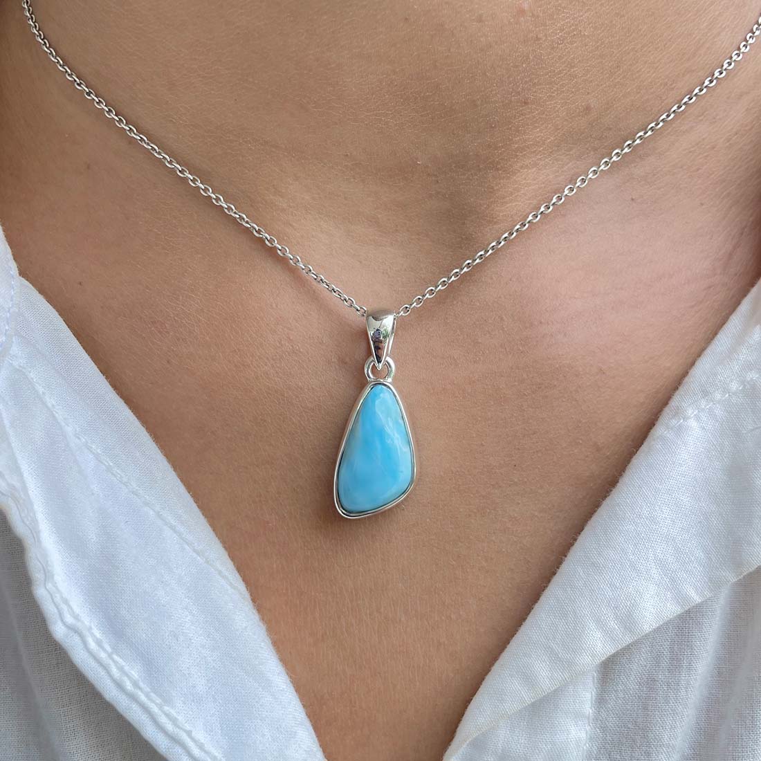 Larimar Pendant-(LAR-P-452.)