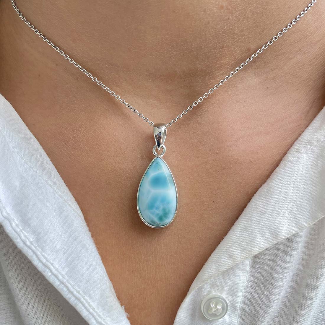 Larimar Pendant-(LAR-P-456.)