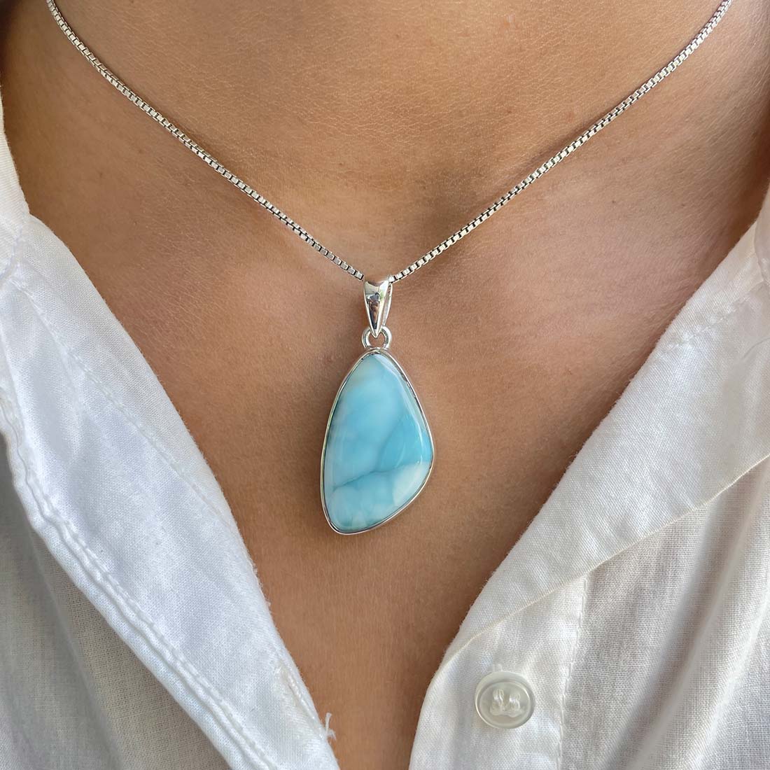 Larimar Pendant-(LAR-P-463.)