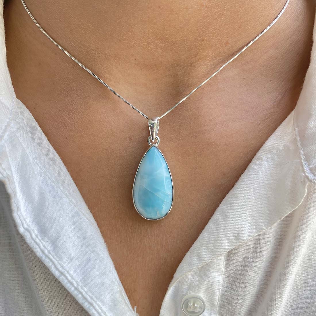 Larimar Pendant-(LAR-P-464.)