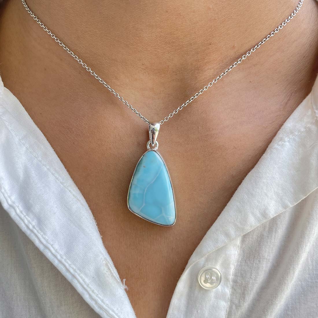 Larimar Pendant-(LAR-P-467.)