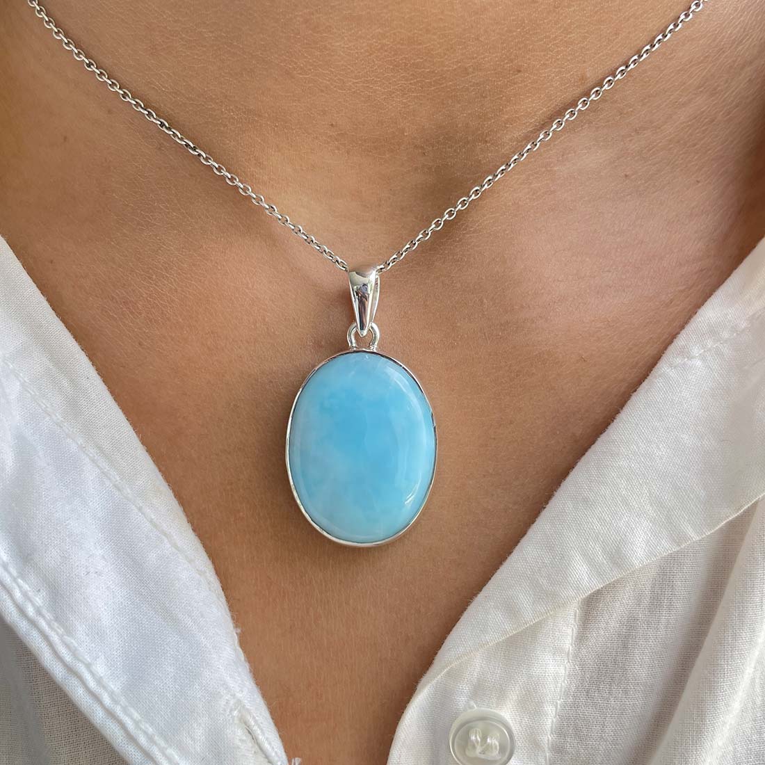 Larimar Pendant-(LAR-P-469.)