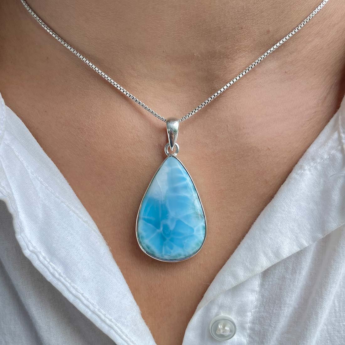 Larimar Pendant-(LAR-P-472.)