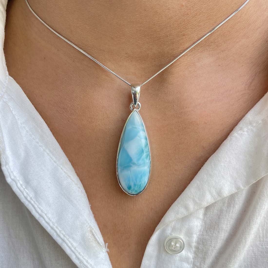 Larimar Pendant-(LAR-P-474.)