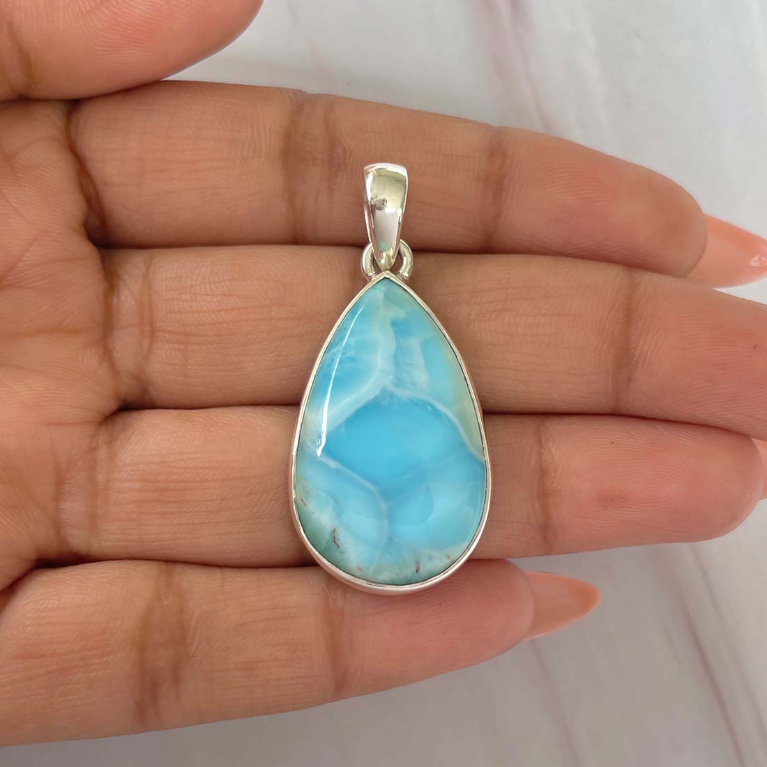Larimar Pendant-(LAR-P-475.)