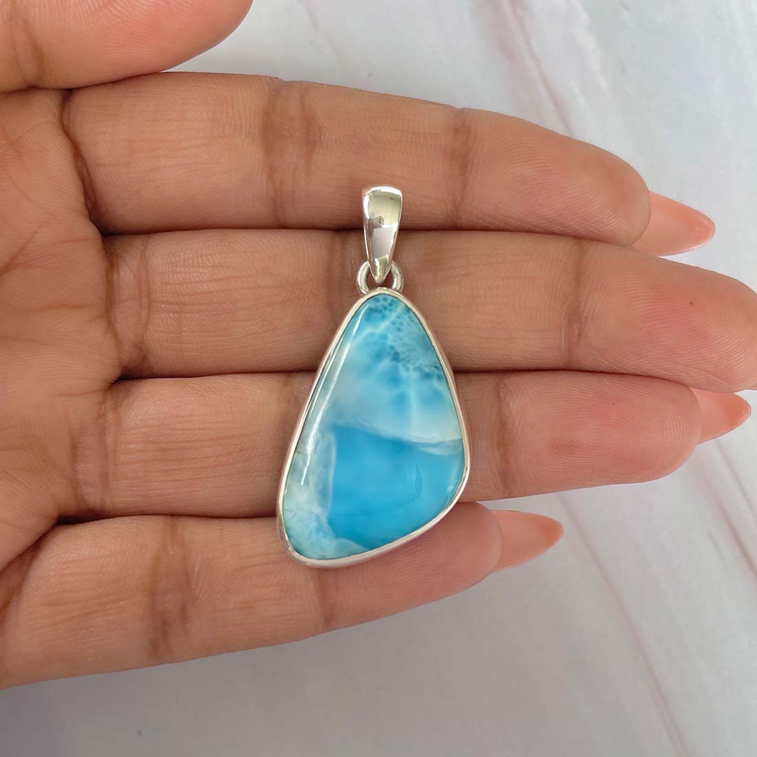 Larimar Pendant-(LAR-P-476.)