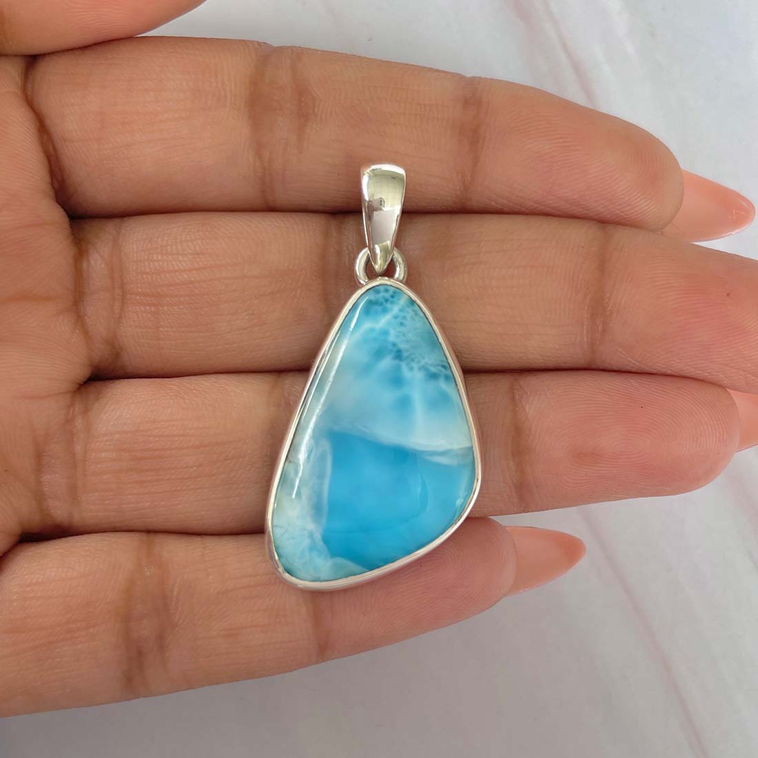 Larimar Pendant-(LAR-P-476.)