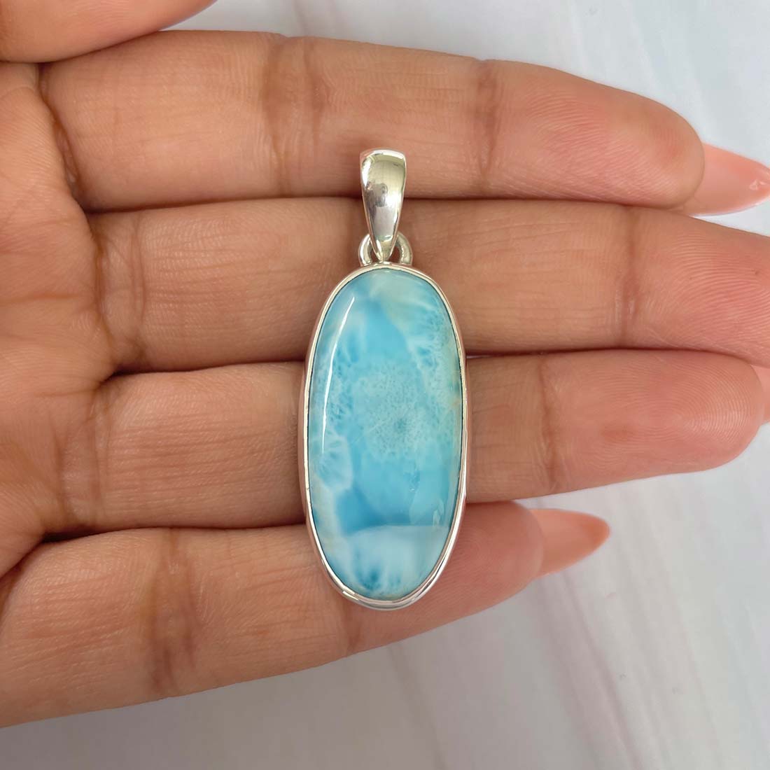 Larimar Pendant-(LAR-P-483.)