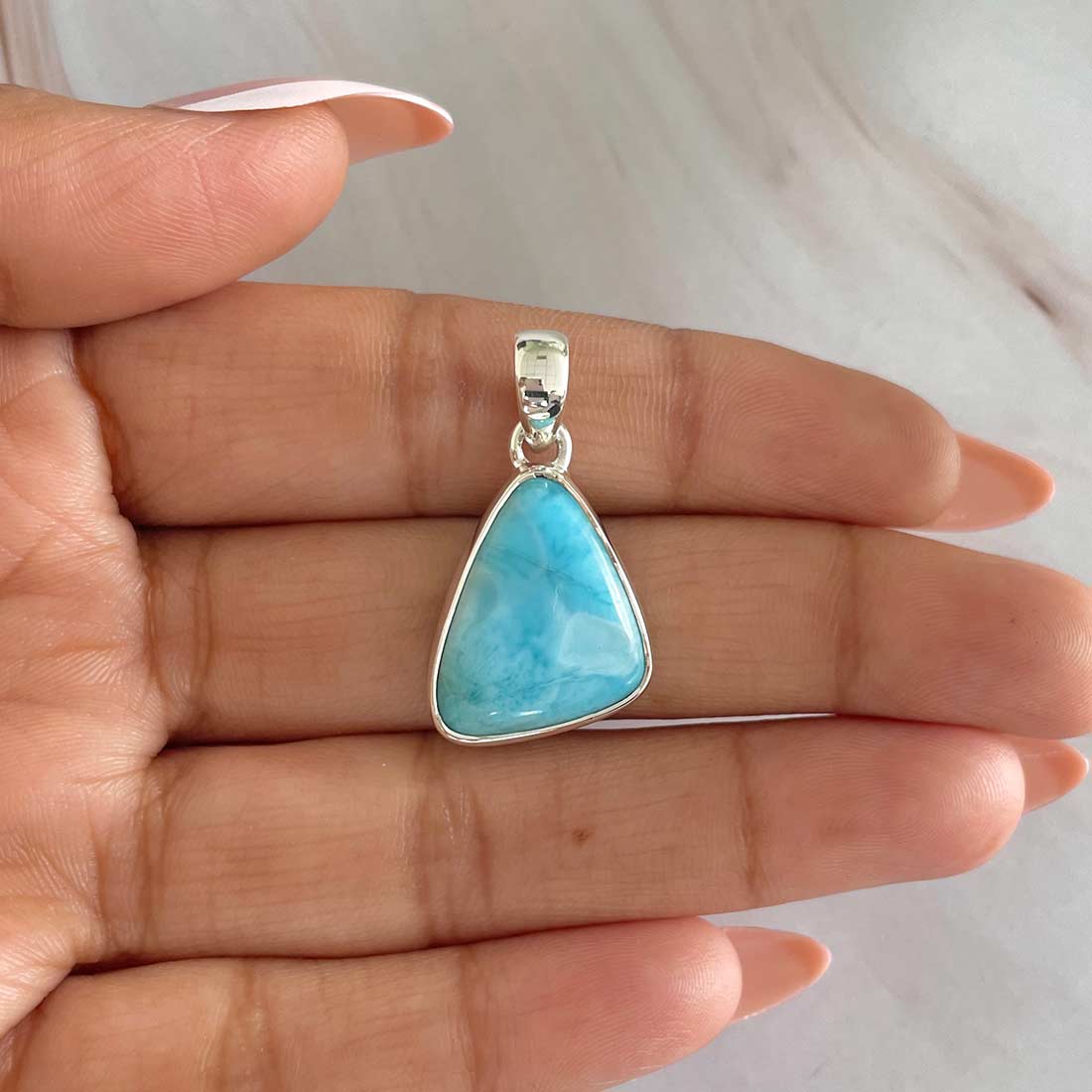 Larimar Pendant-(LAR-P-494.)
