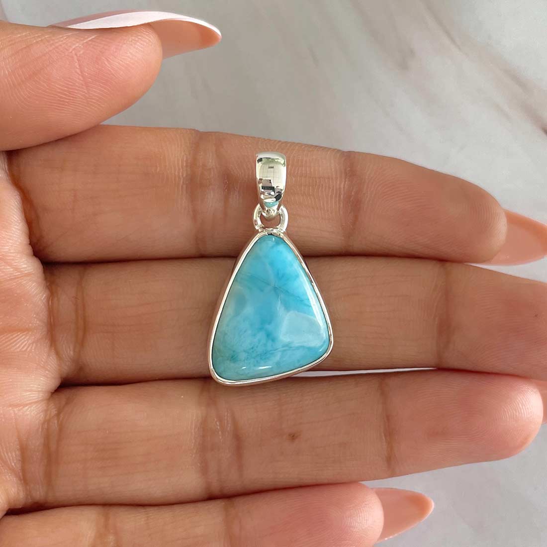 Larimar Pendant-(LAR-P-494.)