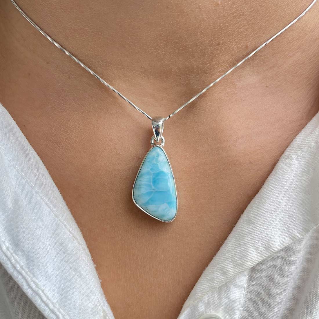 Larimar Pendant-(LAR-P-494.)