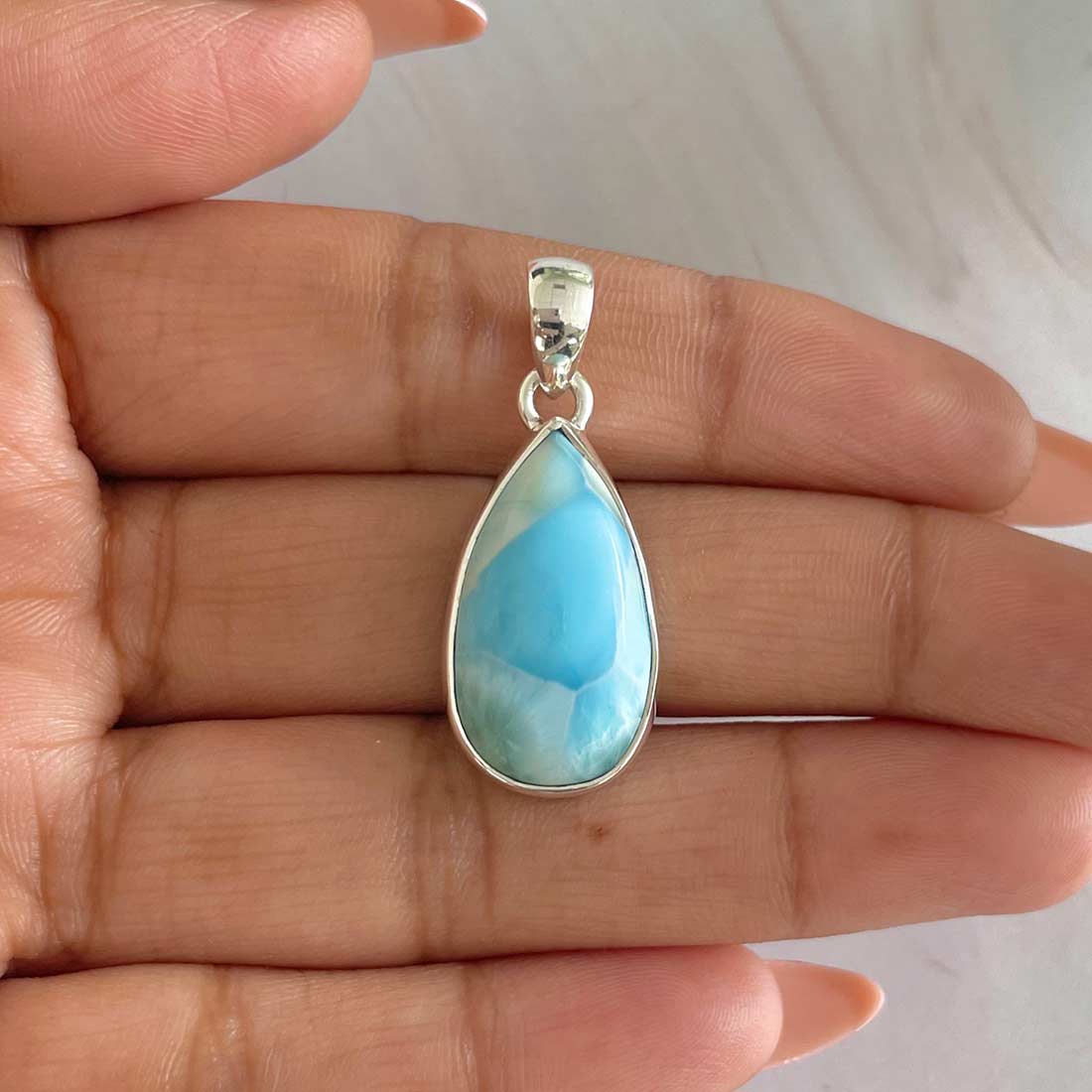 Larimar Pendant-(LAR-P-496.)