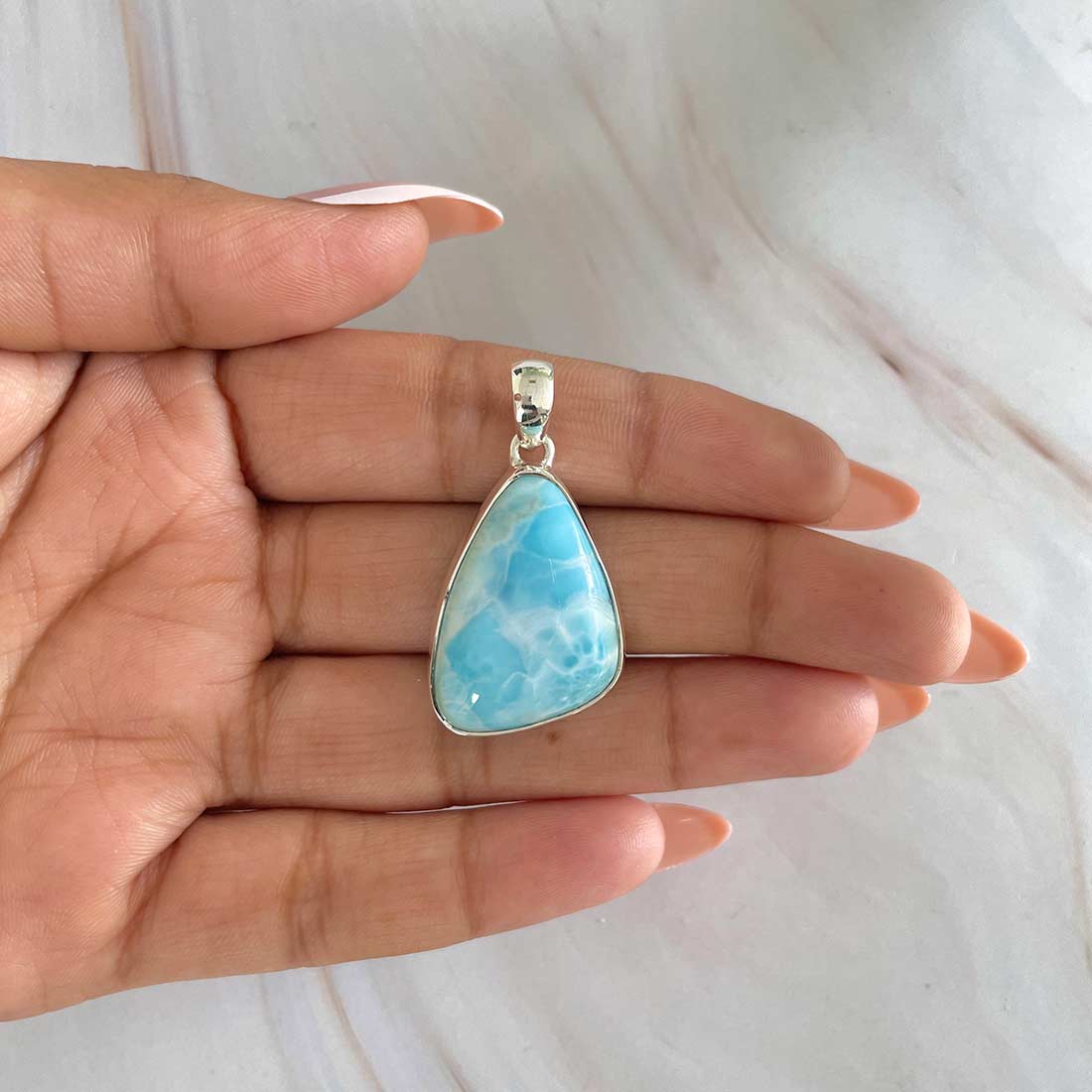 Larimar Pendant-(LAR-P-497.)