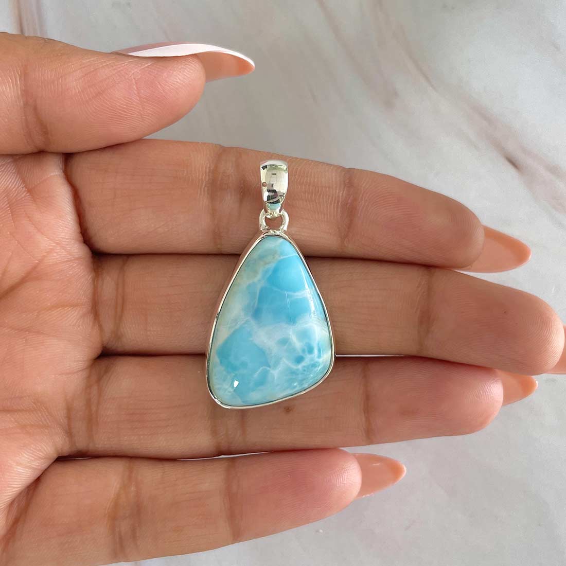 Larimar Pendant-(LAR-P-497.)