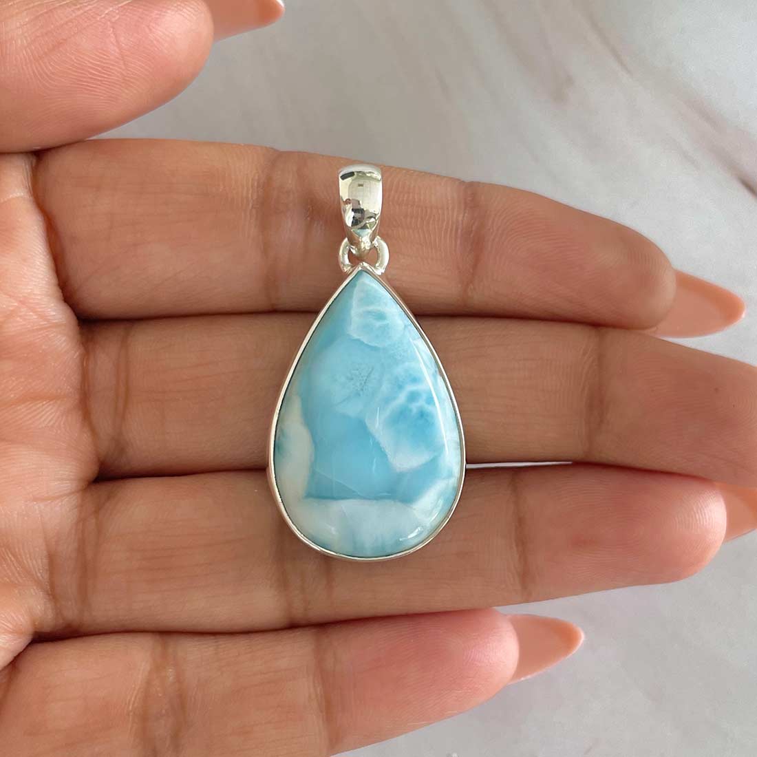 Larimar Pendant-(LAR-P-498.)