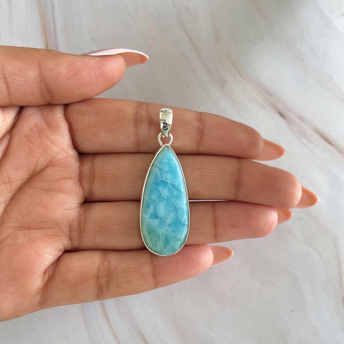 Larimar Pendant-(LAR-P-499.)
