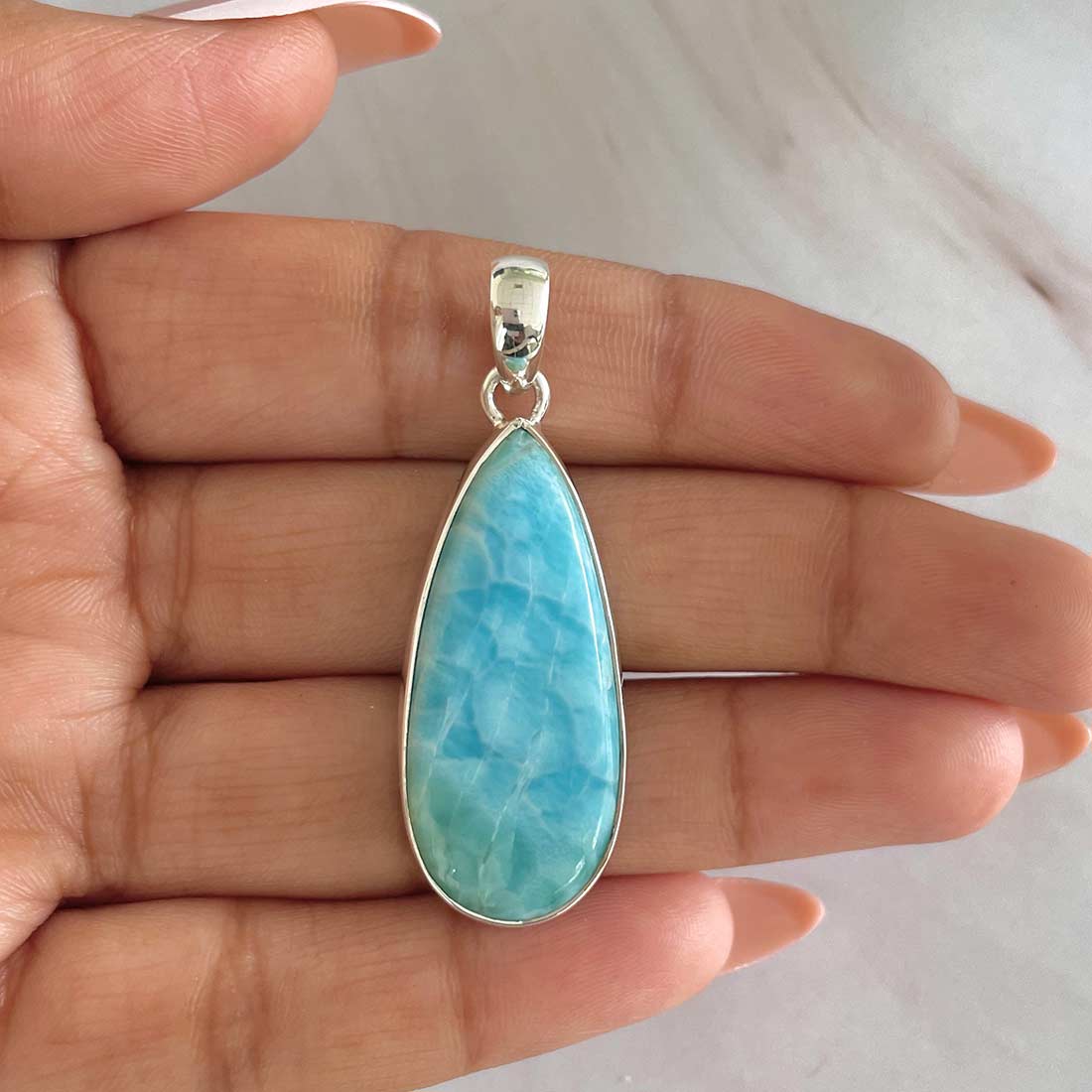 Larimar Pendant-(LAR-P-499.)