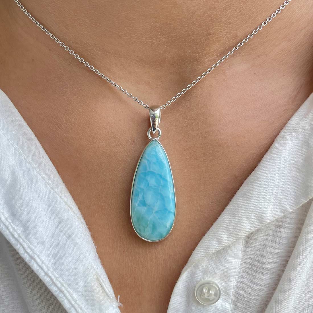 Larimar Pendant-(LAR-P-499.)