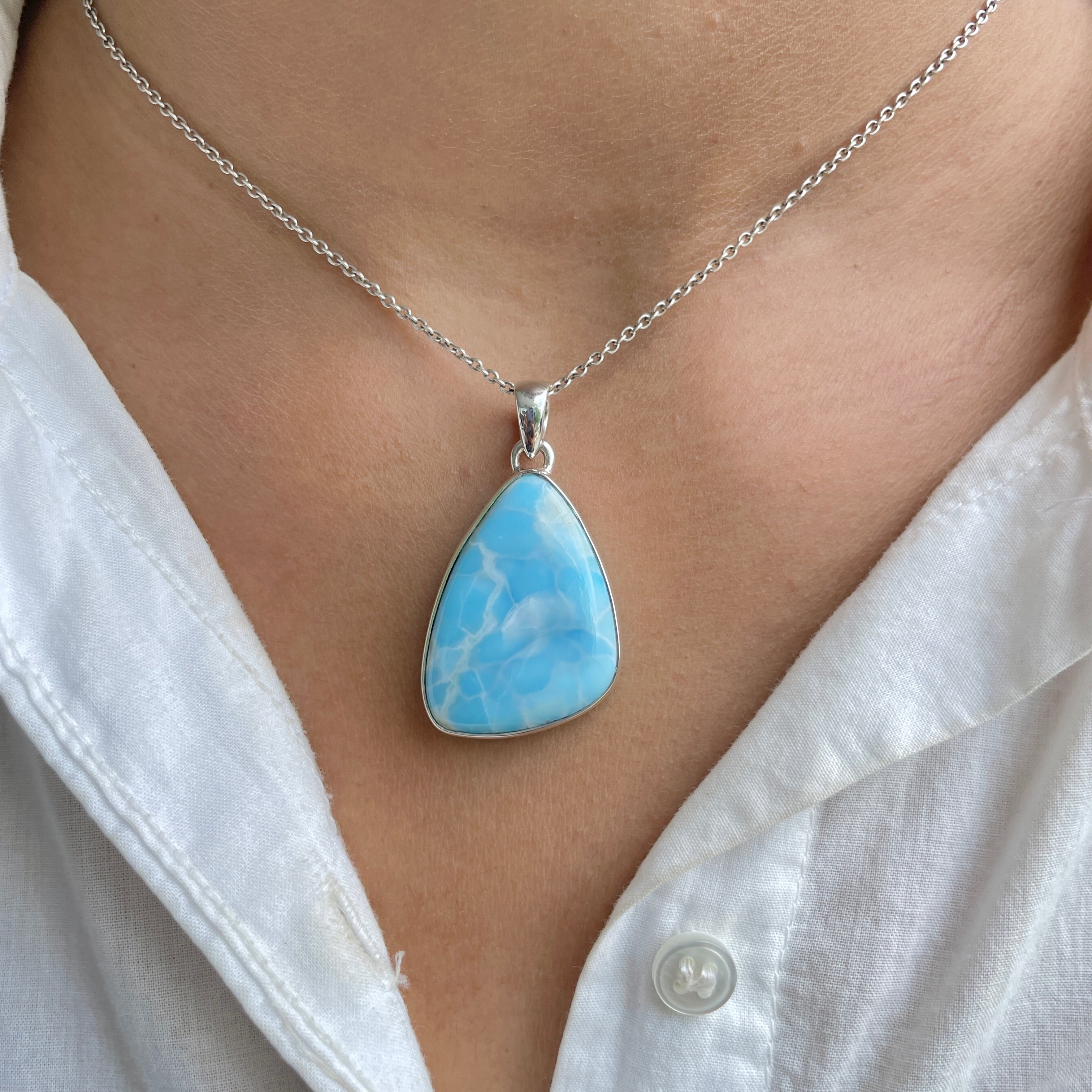Larimar Pendant-(LAR-P-502.)