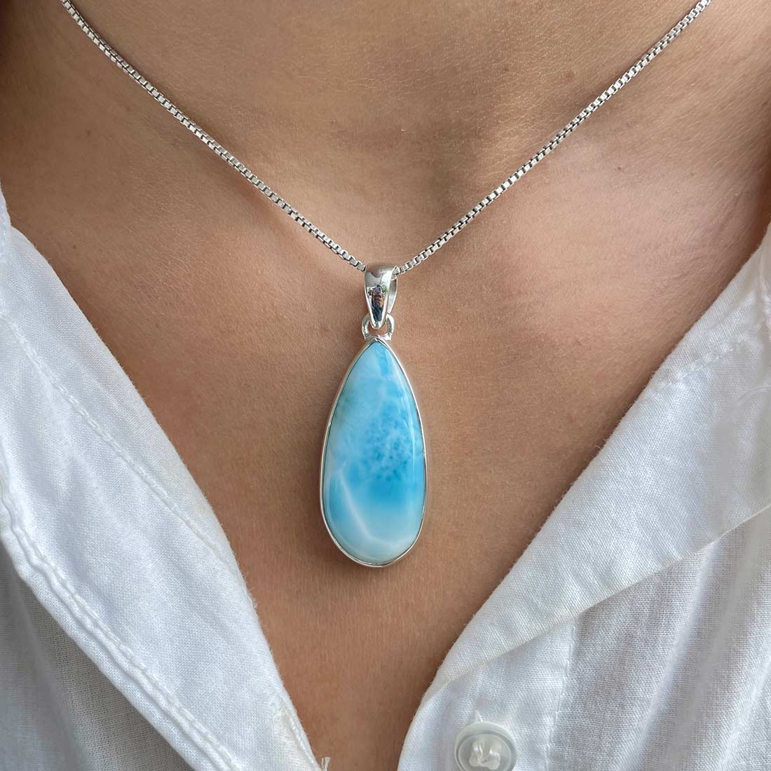 Larimar Pendant-(LAR-P-514.)