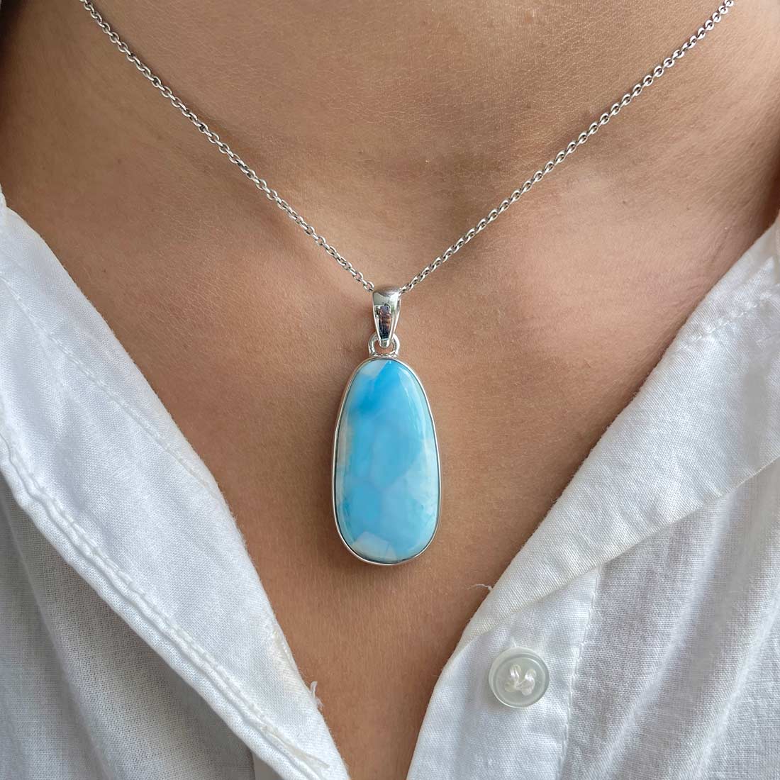 Larimar Pendant-(LAR-P-515.)