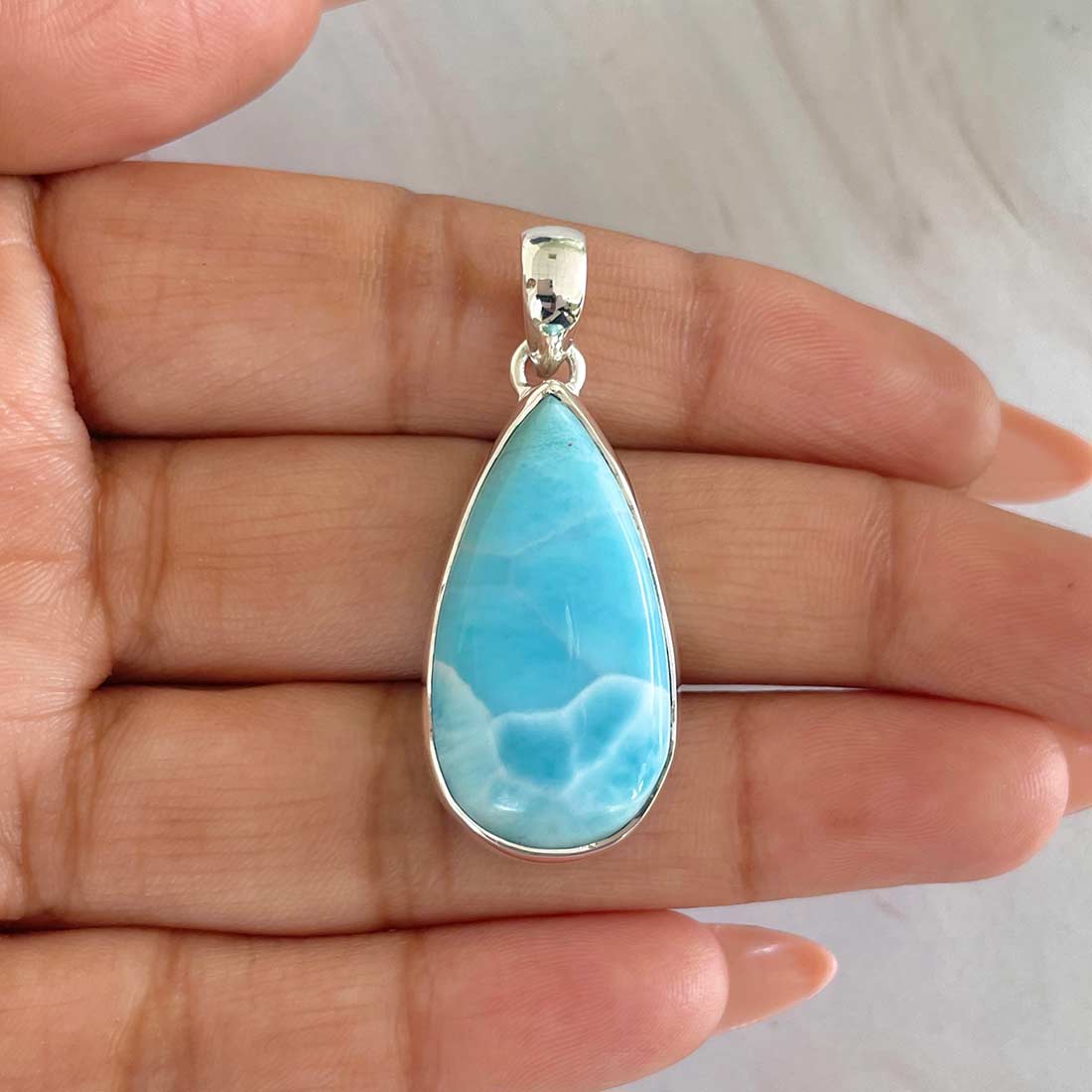 Larimar Pendant-(LAR-P-521.)