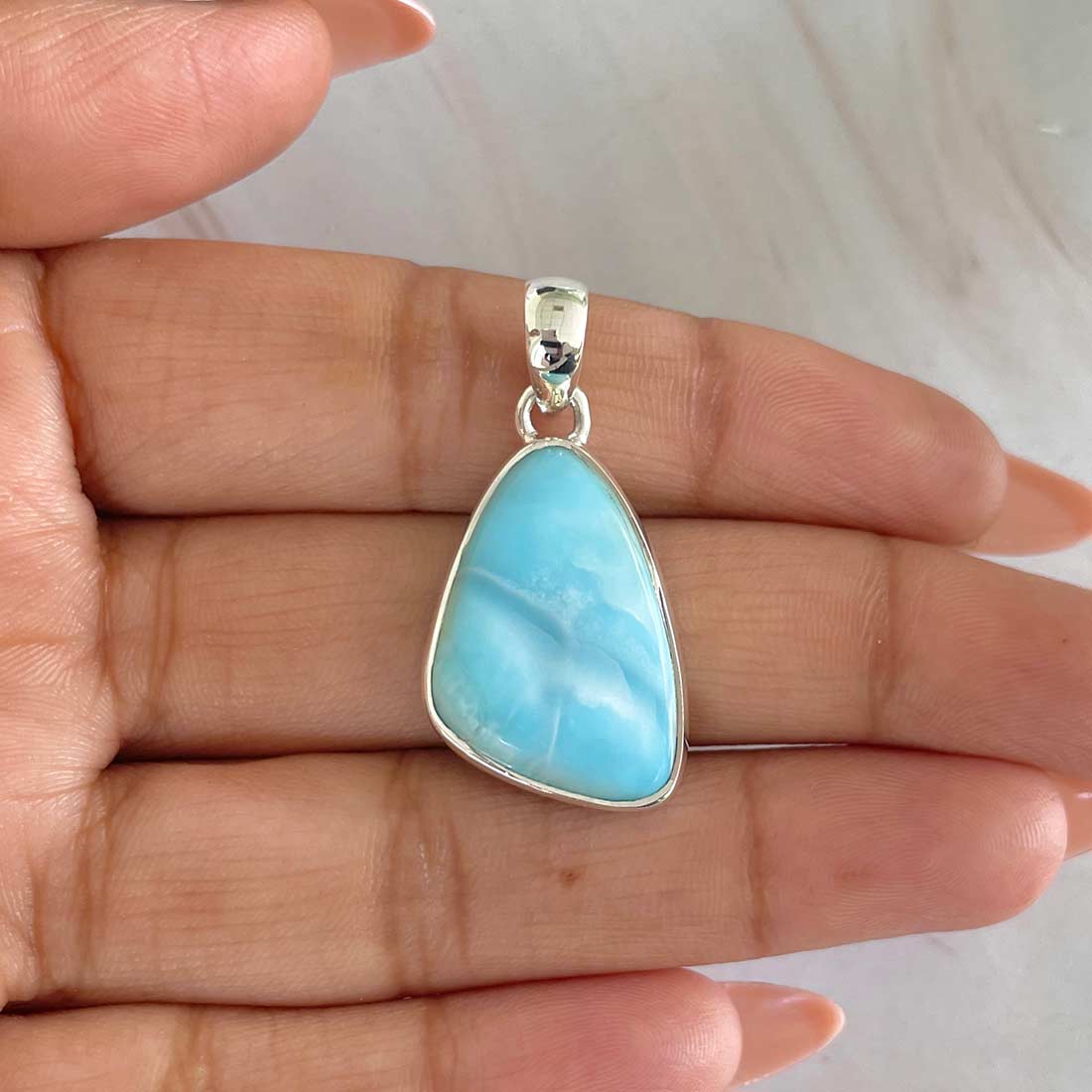 Larimar Pendant-(LAR-P-526.)