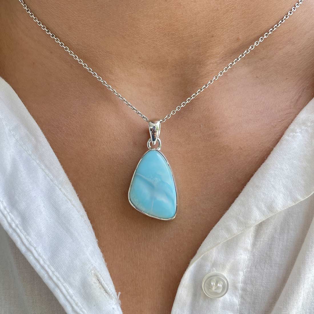 Larimar Pendant-(LAR-P-526.)