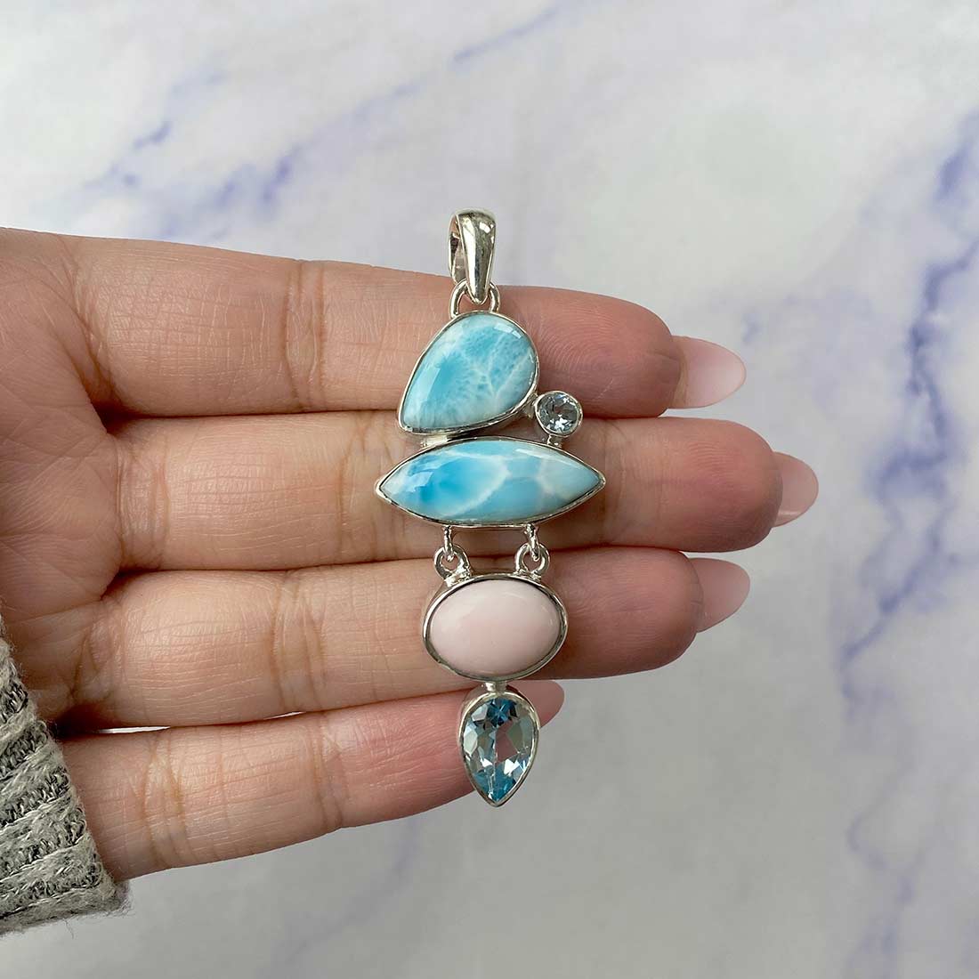 Larimar Pendant-(LAR-P-53.)