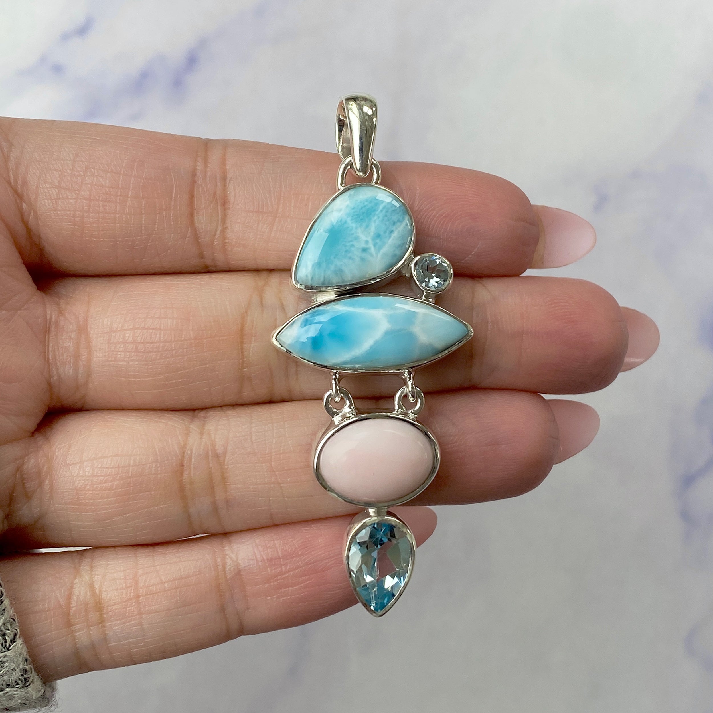 Larimar Pendant-(LAR-P-53.)