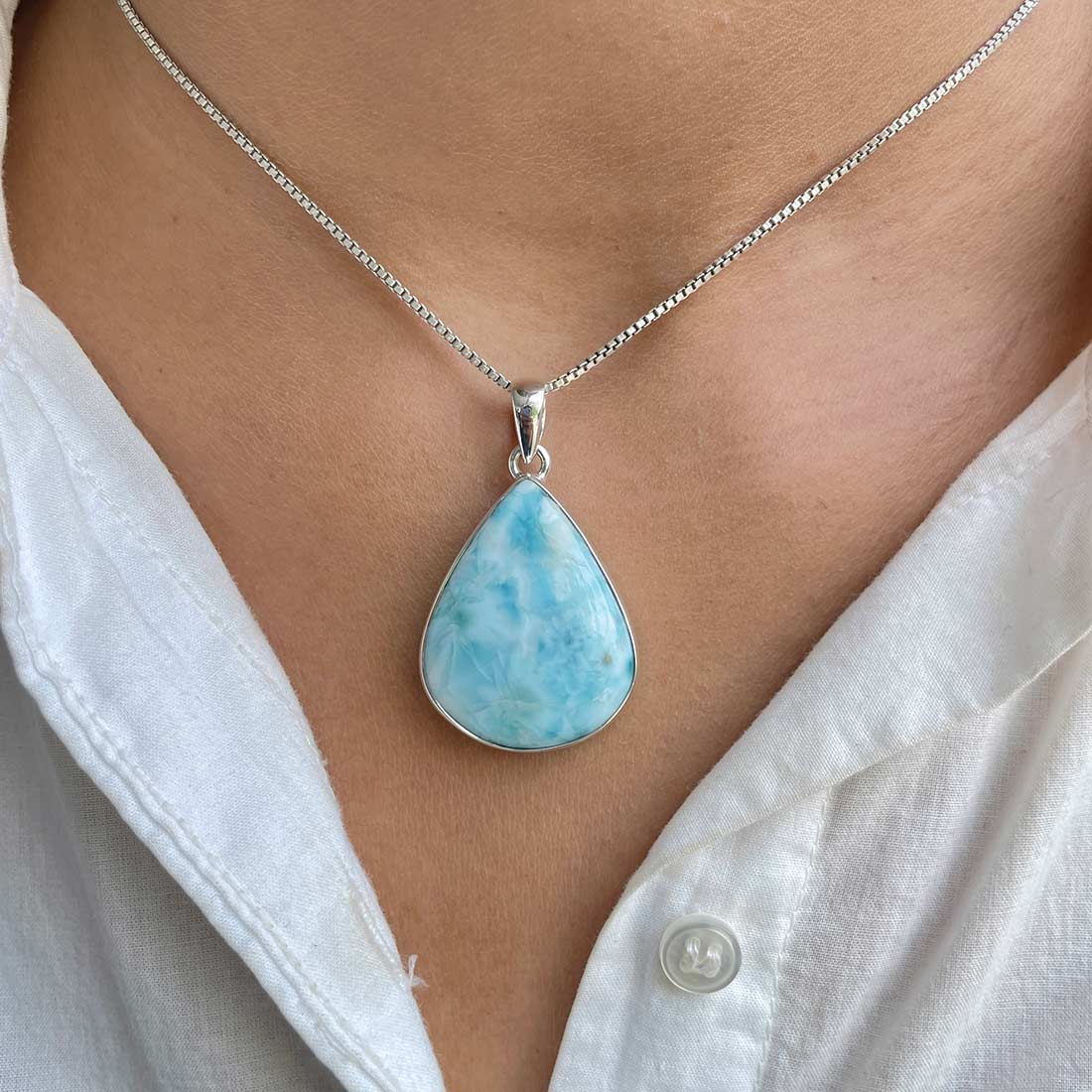 Larimar Pendant-(LAR-P-535.)