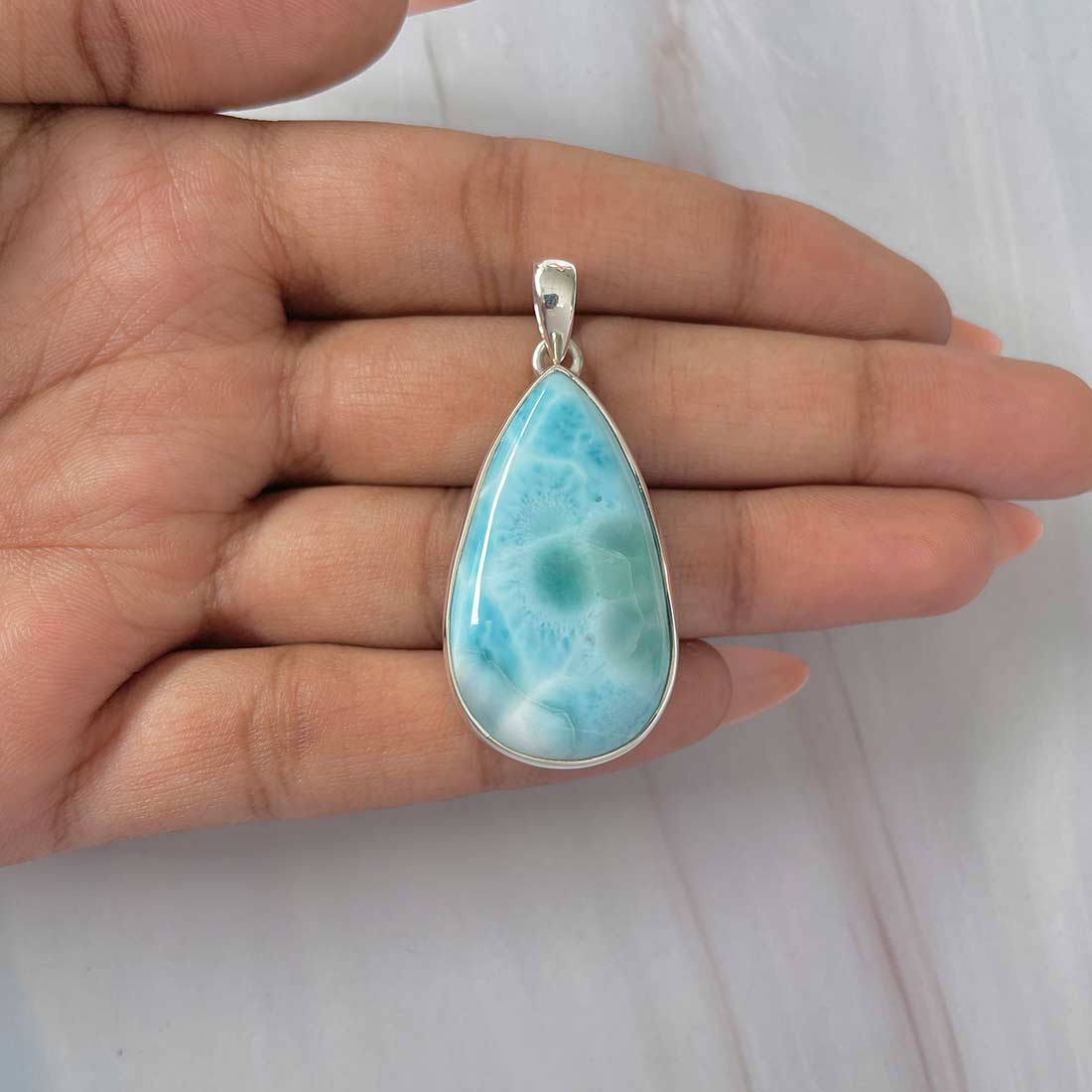 Larimar Pendant-(LAR-P-536.)