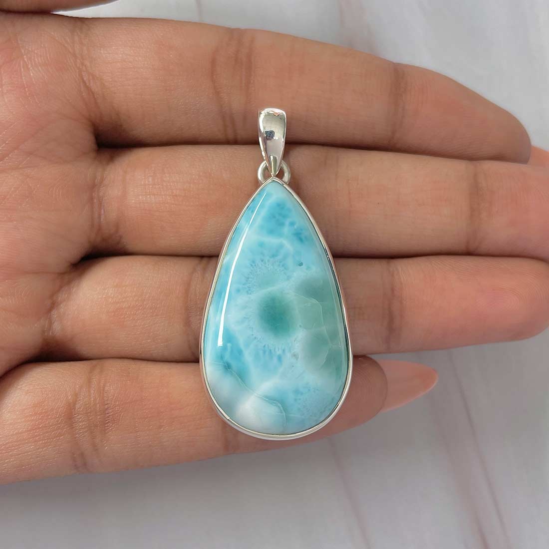 Larimar Pendant-(LAR-P-536.)
