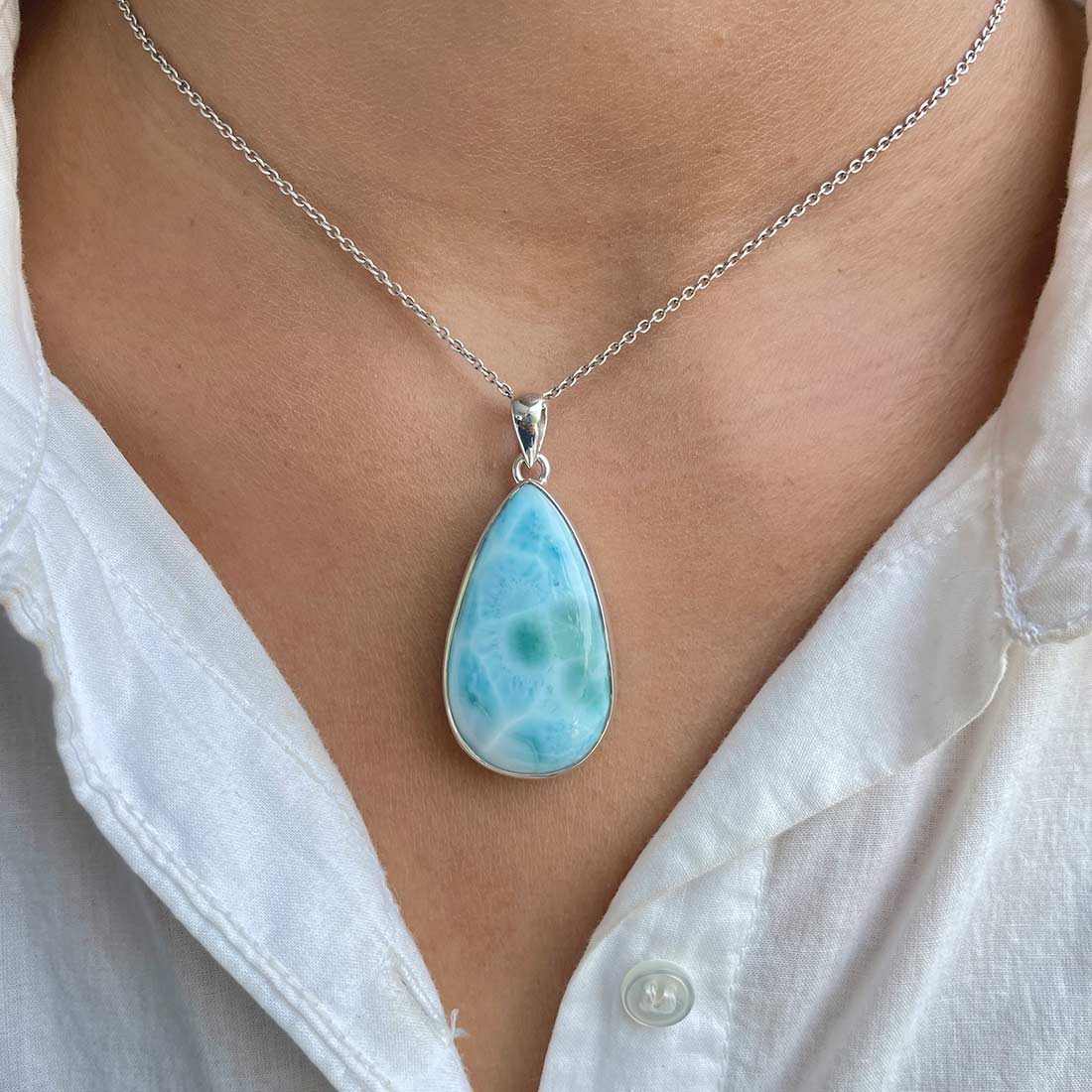Larimar Pendant-(LAR-P-536.)