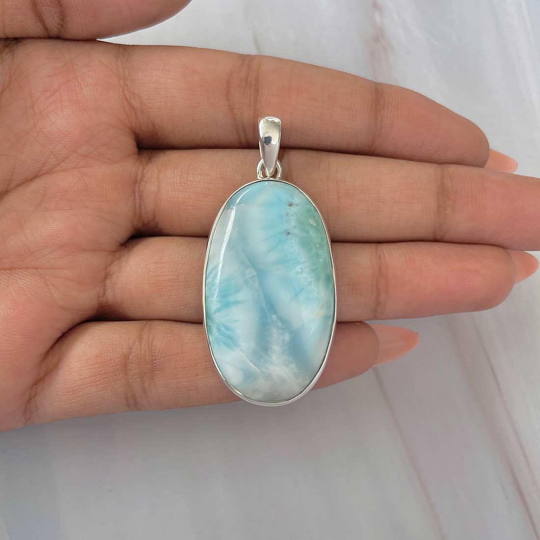 Larimar Pendant-(LAR-P-538.)