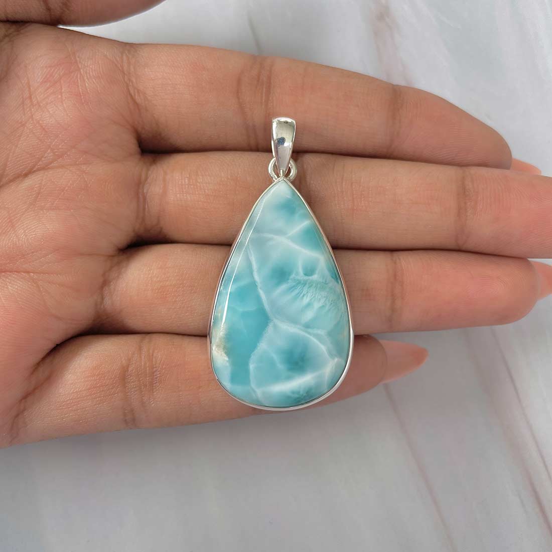 Larimar Pendant-(LAR-P-539.)