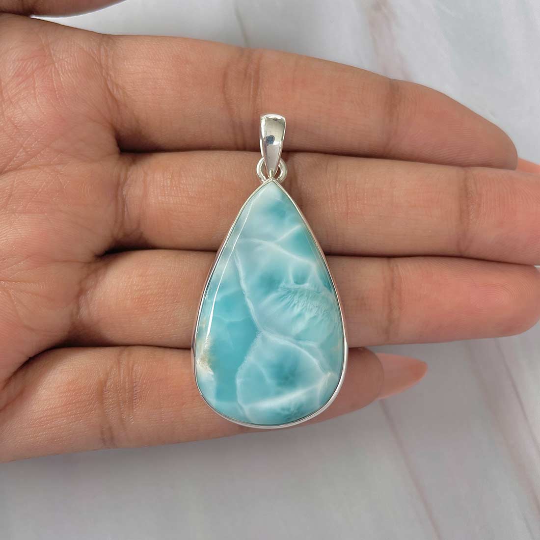 Larimar Pendant-(LAR-P-539.)