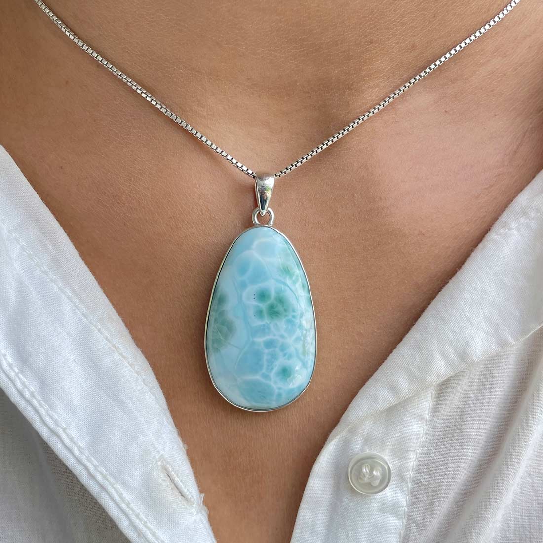 Larimar Pendant-(LAR-P-540.)