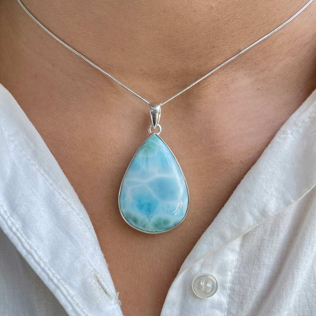 Larimar Pendant-(LAR-P-541.)