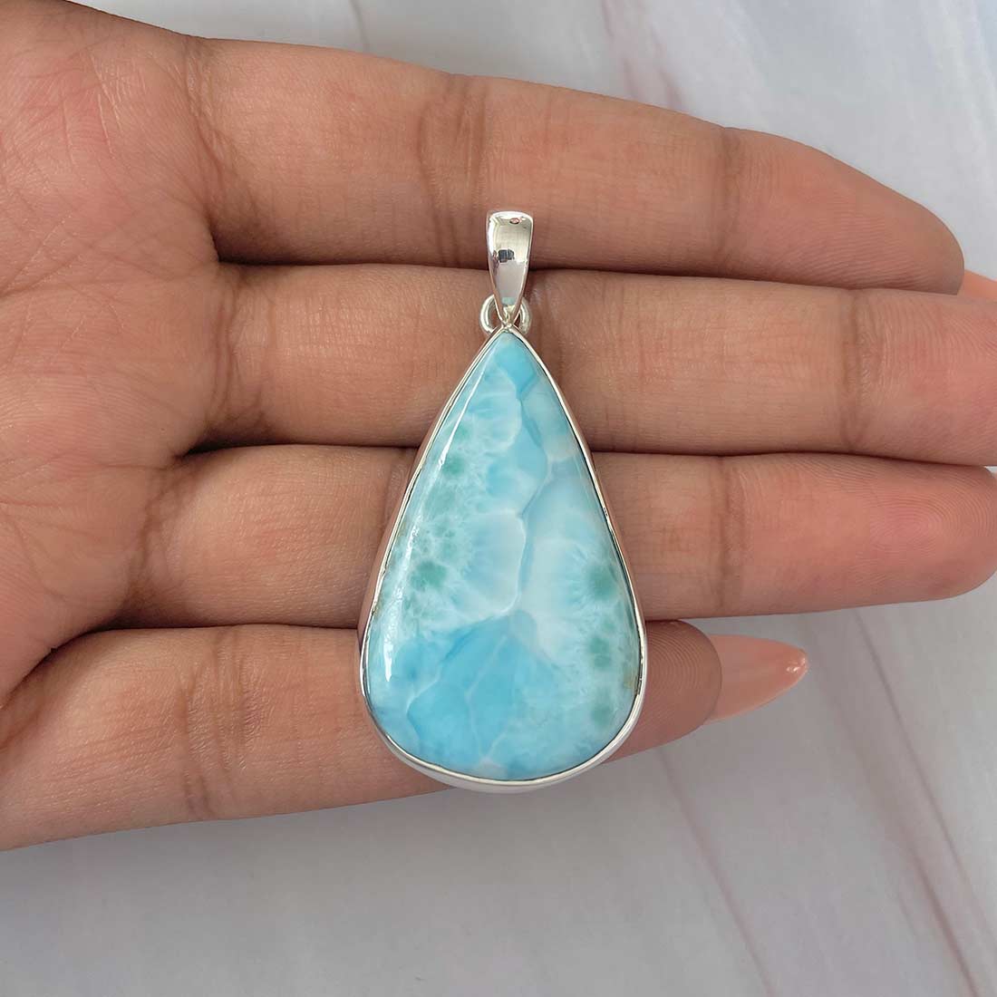 Larimar Pendant-(LAR-P-542.)