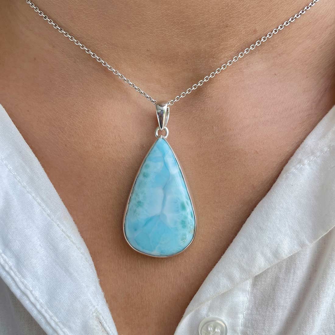 Larimar Pendant-(LAR-P-542.)