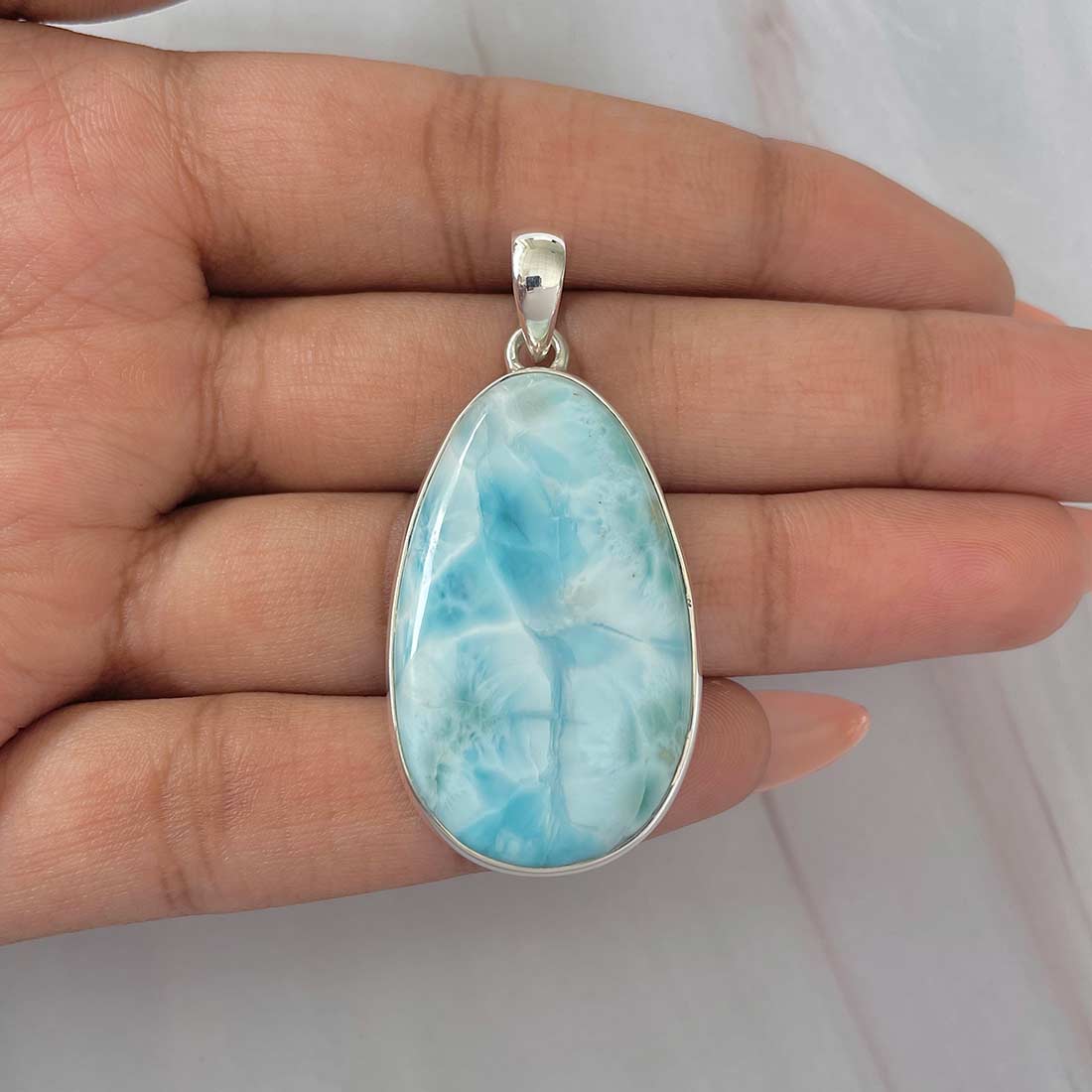 Larimar Pendant-(LAR-P-543.)