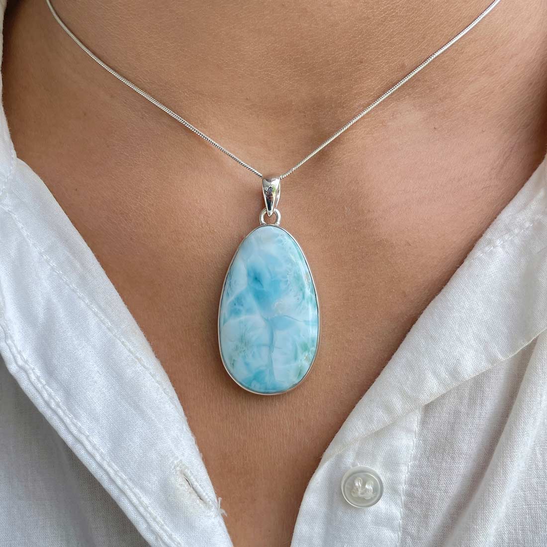 Larimar Pendant-(LAR-P-543.)