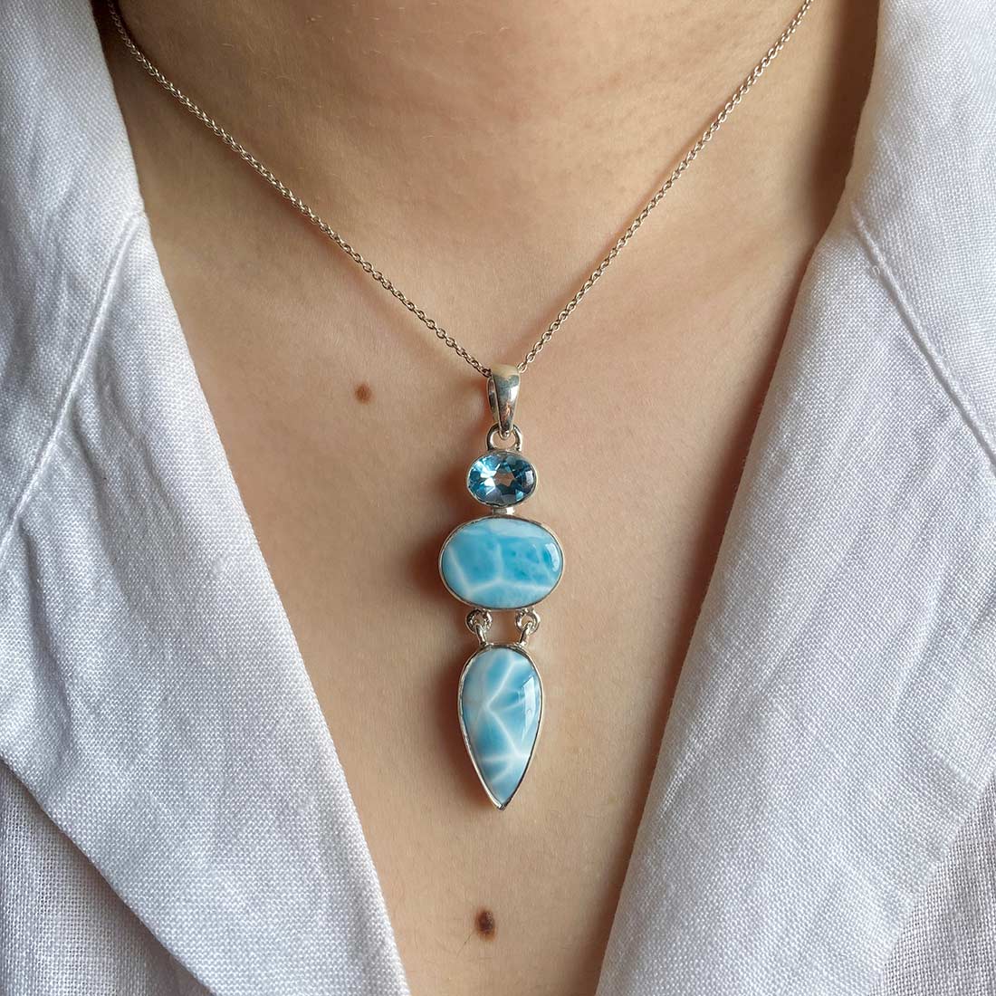 Larimar Pendant-(LAR-P-55.)