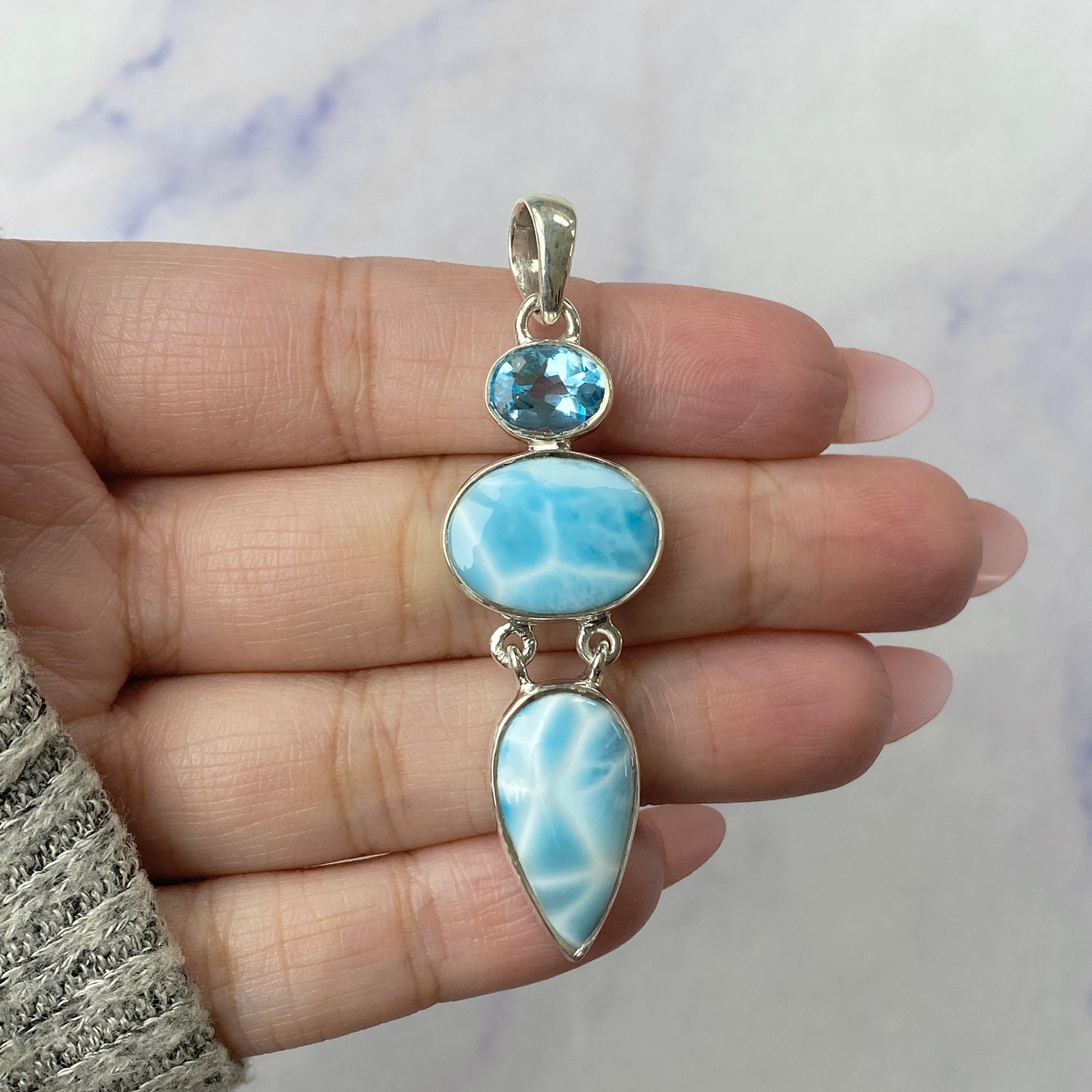 Larimar Pendant-(LAR-P-55.)